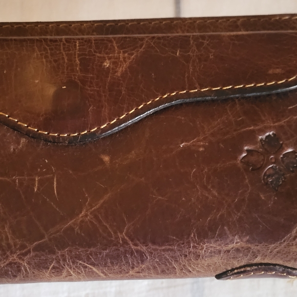 Patricia Nash Vintage Brown Leather Wristlet Wallet - Picture 4 of 13